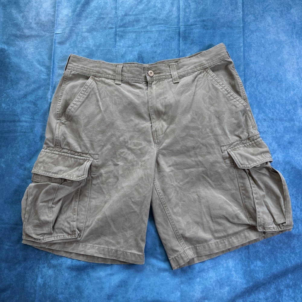 Cargo‎ Shorts Gray Floral Camo Utility Tactical Hiking Work Size 36
